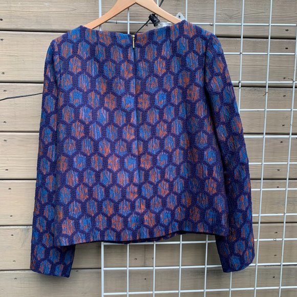Tory Burch Jacquard Top Size 6 - Picture 4 of 4